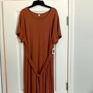 Old Navy Casual Maxi midi Dress XXL side splits waist tie